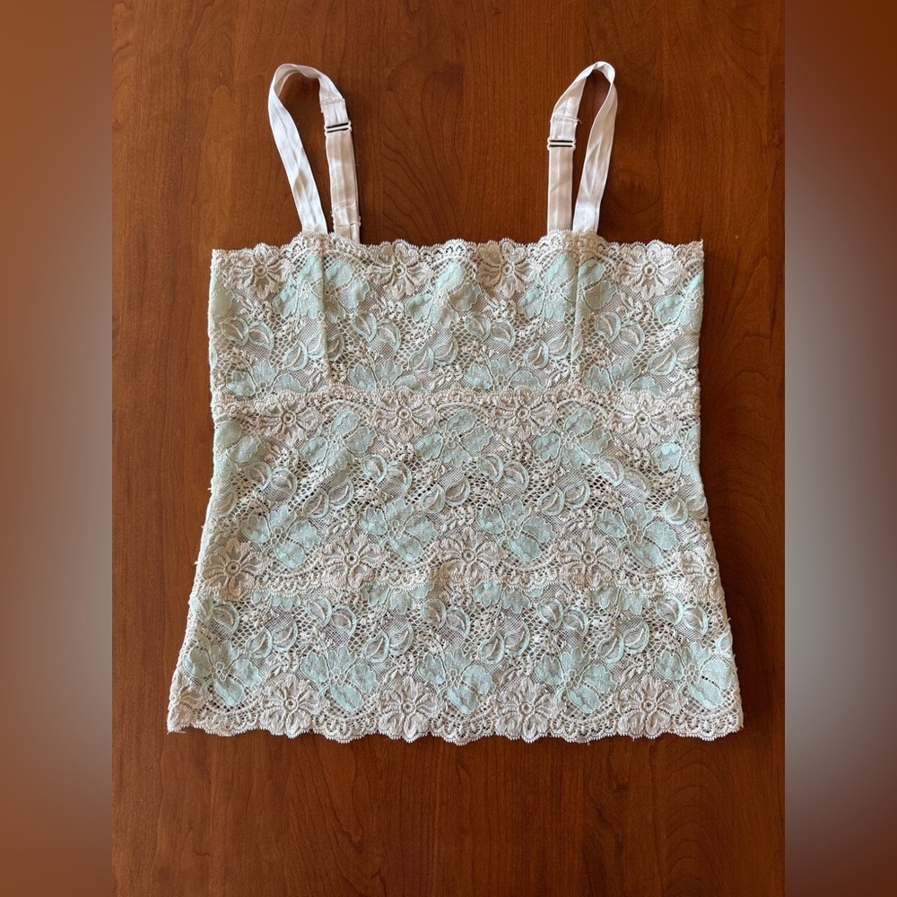 Banana Republic | Mint & Cream Lace Cami Tank Top Size M